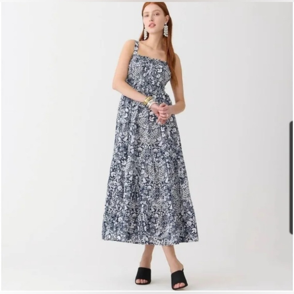 J.Crew Sevilla tiered dress in mermaid floral